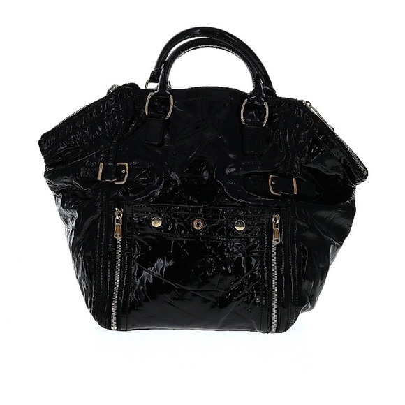 YSL Black Patent Leather Downtown Tote Bag Handbag - Yves Saint Laurent - Picture 1 of 16